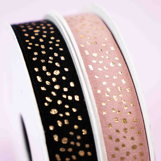 Cadeaulint Dotty Roze 15mm x 5m