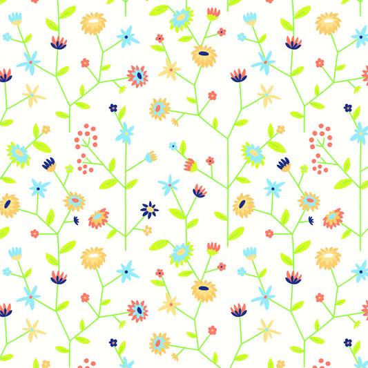 Inpakpapier Graspapier Bloemen 30cm x 200mtr