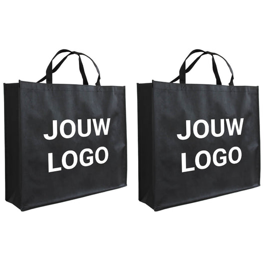 Shopper bedrukken Zwart non woven 54x14x45cm - Spoed