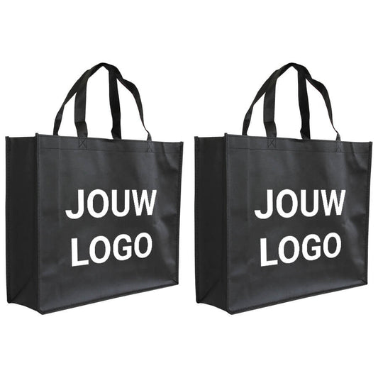 Shopper bedrukken Zwart non woven 42x12x35cm - Spoed