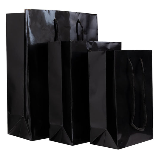10x cadeautasjes Zwart A5