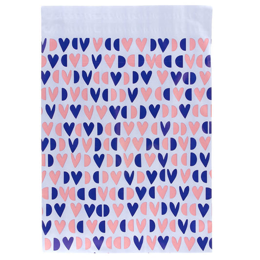 100x verzendzakken Happy Hearts Medium Retoursluiting