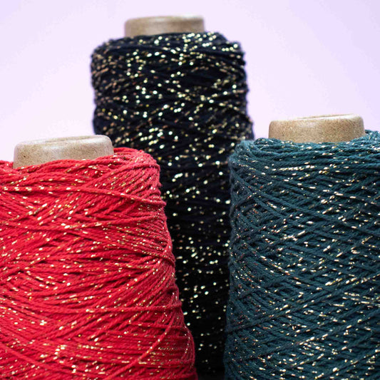 Katoenen touw Zwart met goud 2mm x 300m