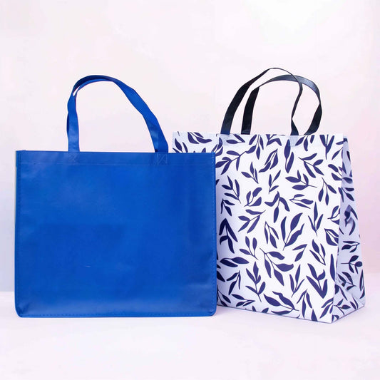 10x Shopper Leaves non woven 45x20x40cm