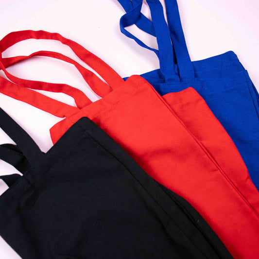10x katoenen strandtas Dark Blue