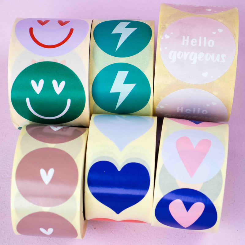 500x sticker 'Hello Gorgeous' 50mm