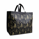 10x Kerstshopper Trees - Zwart-Goud