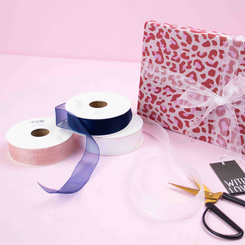 Organza lint Donkerrood 25mm x 50m