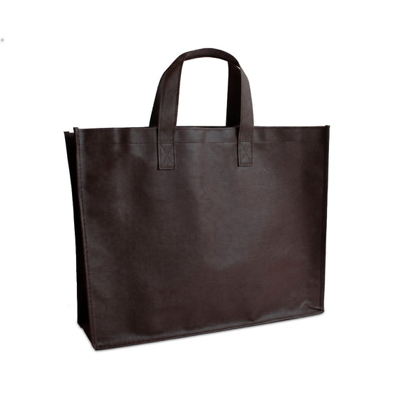 10x Shopper Bruin non woven 42x12x35cm