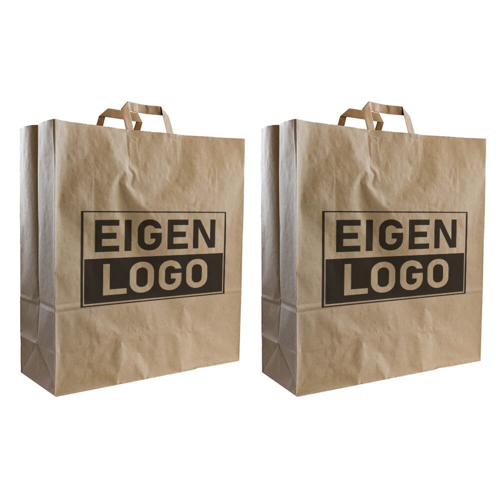 Budget papieren tas 46x16x49cm - Logo bedrukking