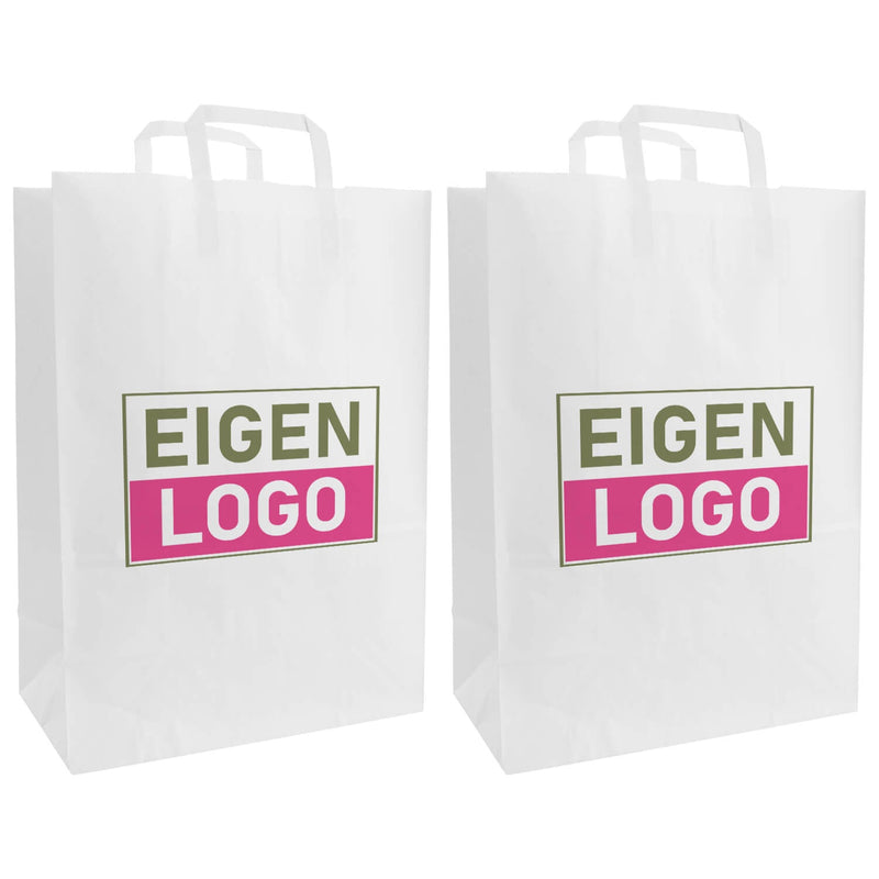 Budget papieren tas 32x13x41cm (A3)- Logo bedrukking