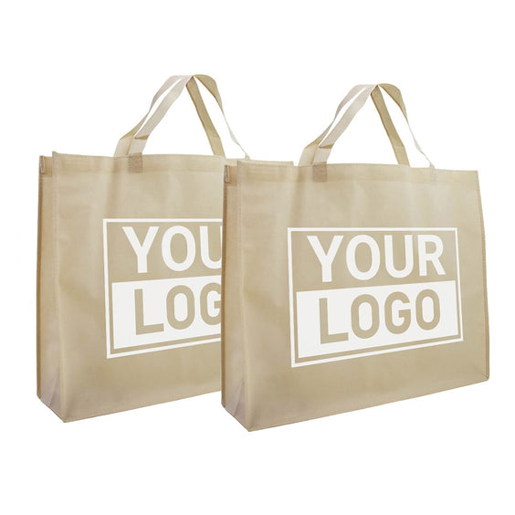 Shopper bedrukken Beige non woven 42x12x35cm - Spoed