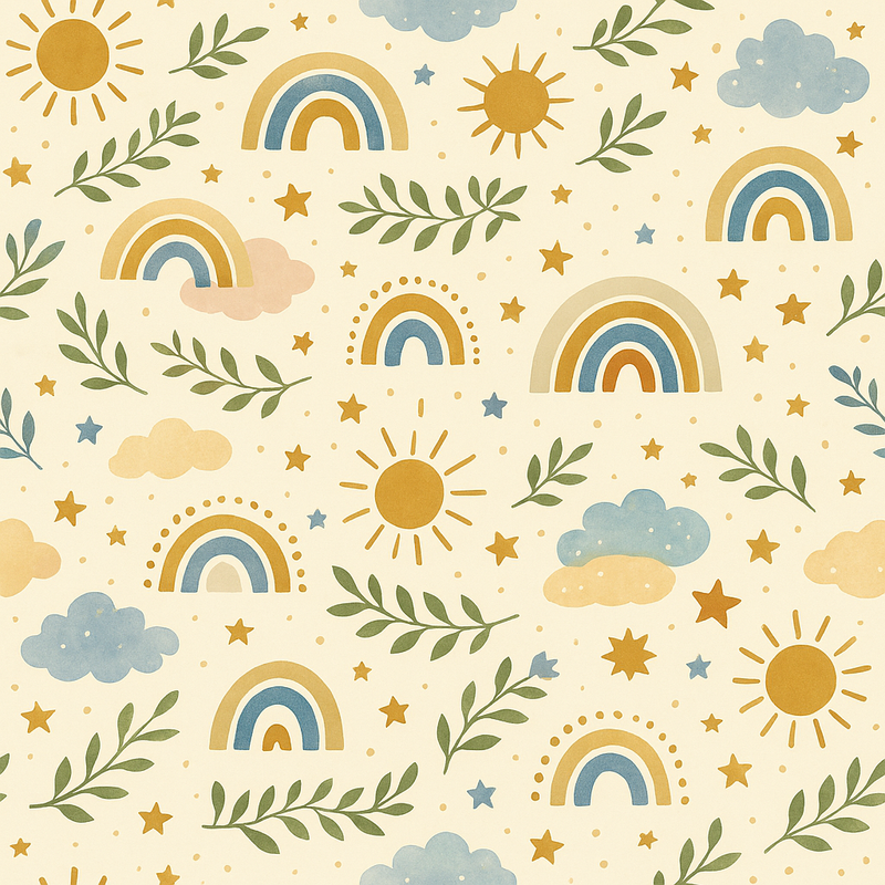 Inpakpapier Boho Sky 30cm x 200mtr