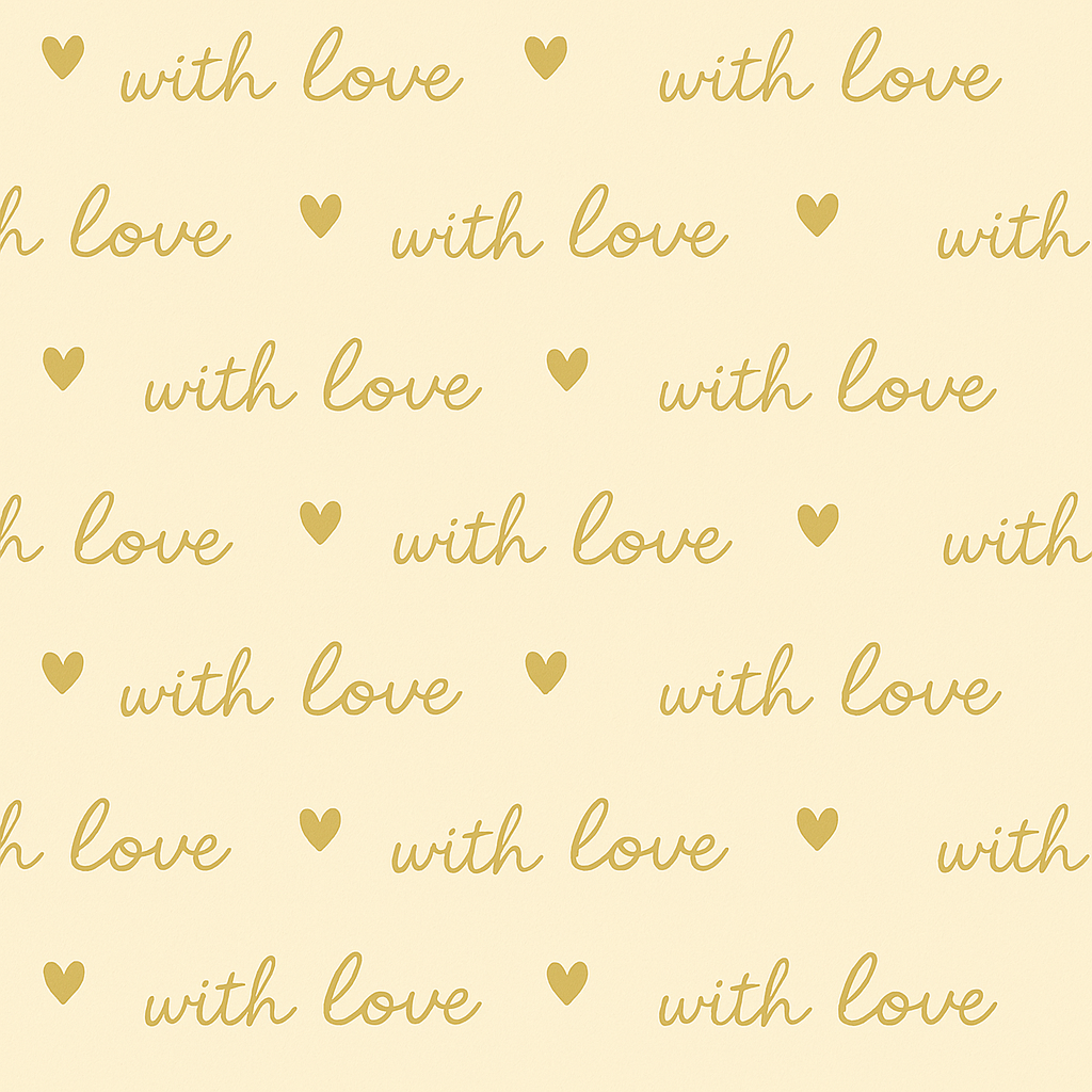 Inpakpapier Love Notes 50cm x 200mtr