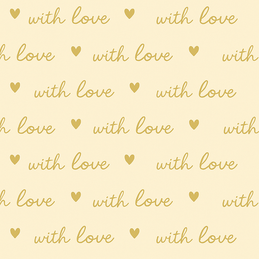 Inpakpapier Love Notes 30cm x 200mtr