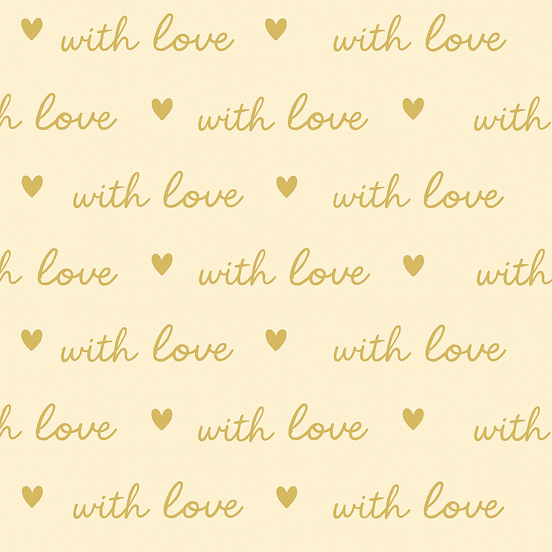 Inpakpapier Love Notes 50cm x 200mtr