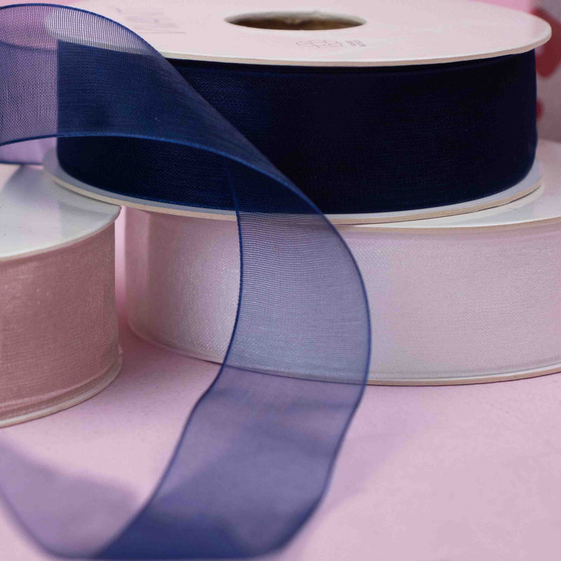 Organza lint Donkerrood 25mm x 50m