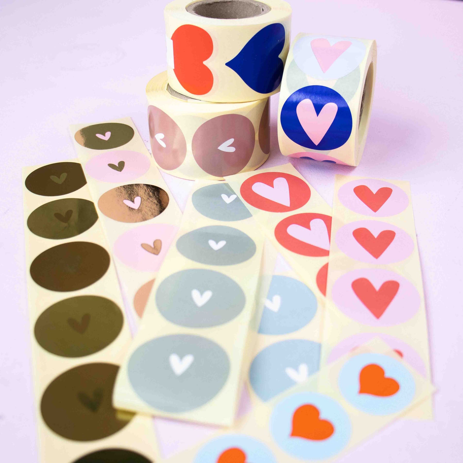 500x sticker 'Hartje' Blauw 40mm