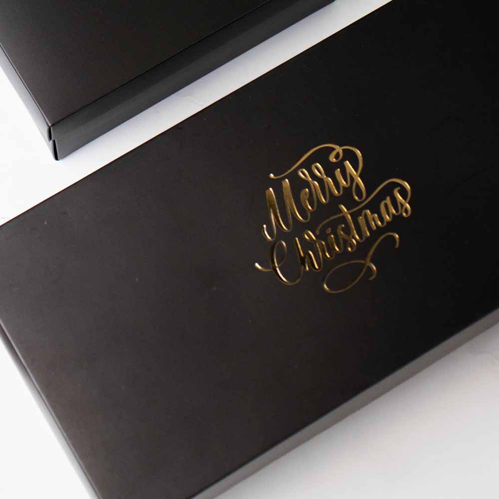 20x Kerst Geschenkdoos Zwart 355x168x94mm