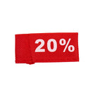 50x Kledinglabel 3x6cm - 20% rood