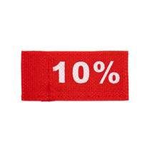 50x Kledinglabel 3x6cm - 10% rood