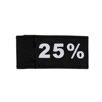 50x Kledinglabel 3x6cm - 25% zwart