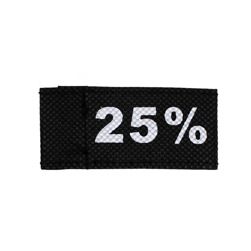 50x Kledinglabel 3x6cm - 25% zwart
