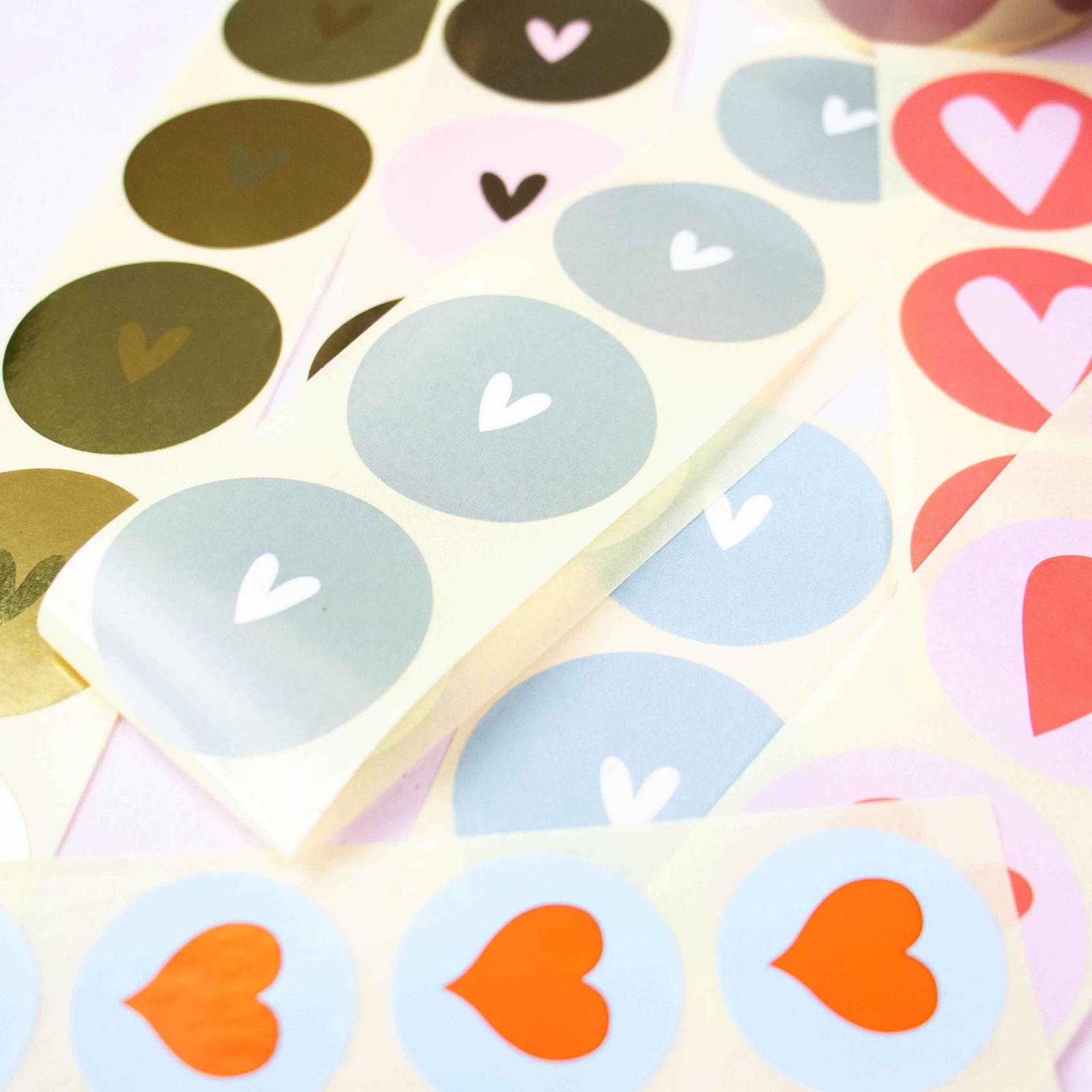 500x sticker 'Hartje' Blauw 40mm