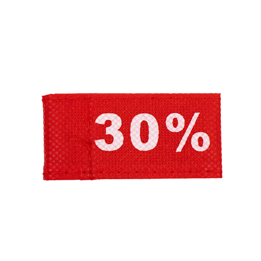 50x Kledinglabel 3x6cm - 30% rood