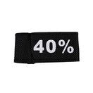50x Kledinglabel 3x6cm - 40% zwart
