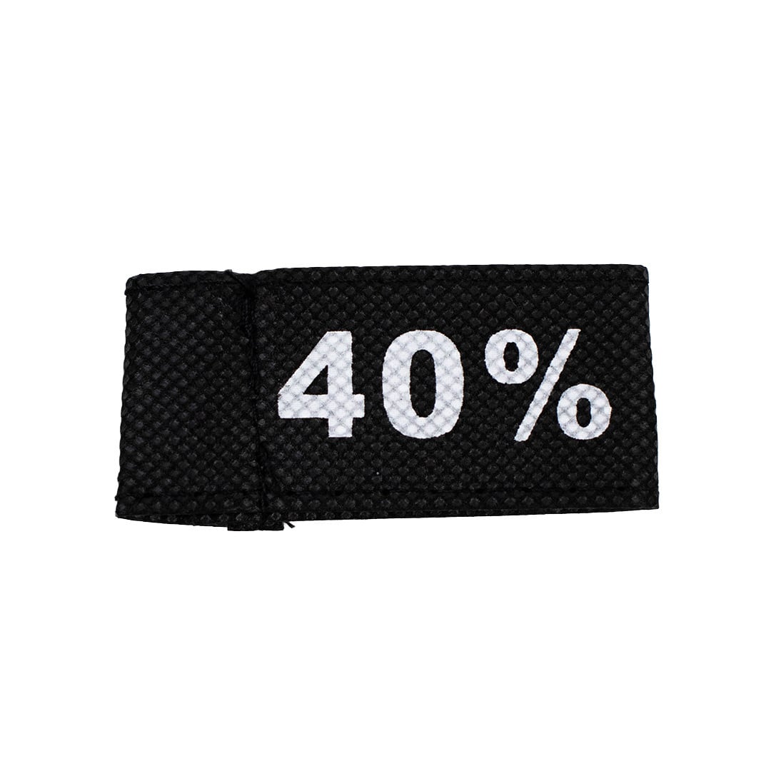 50x Kledinglabel 3x6cm - 40% zwart