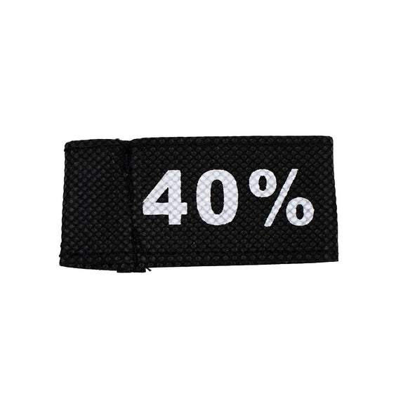 50x Kledinglabel 3x6cm - 40% zwart