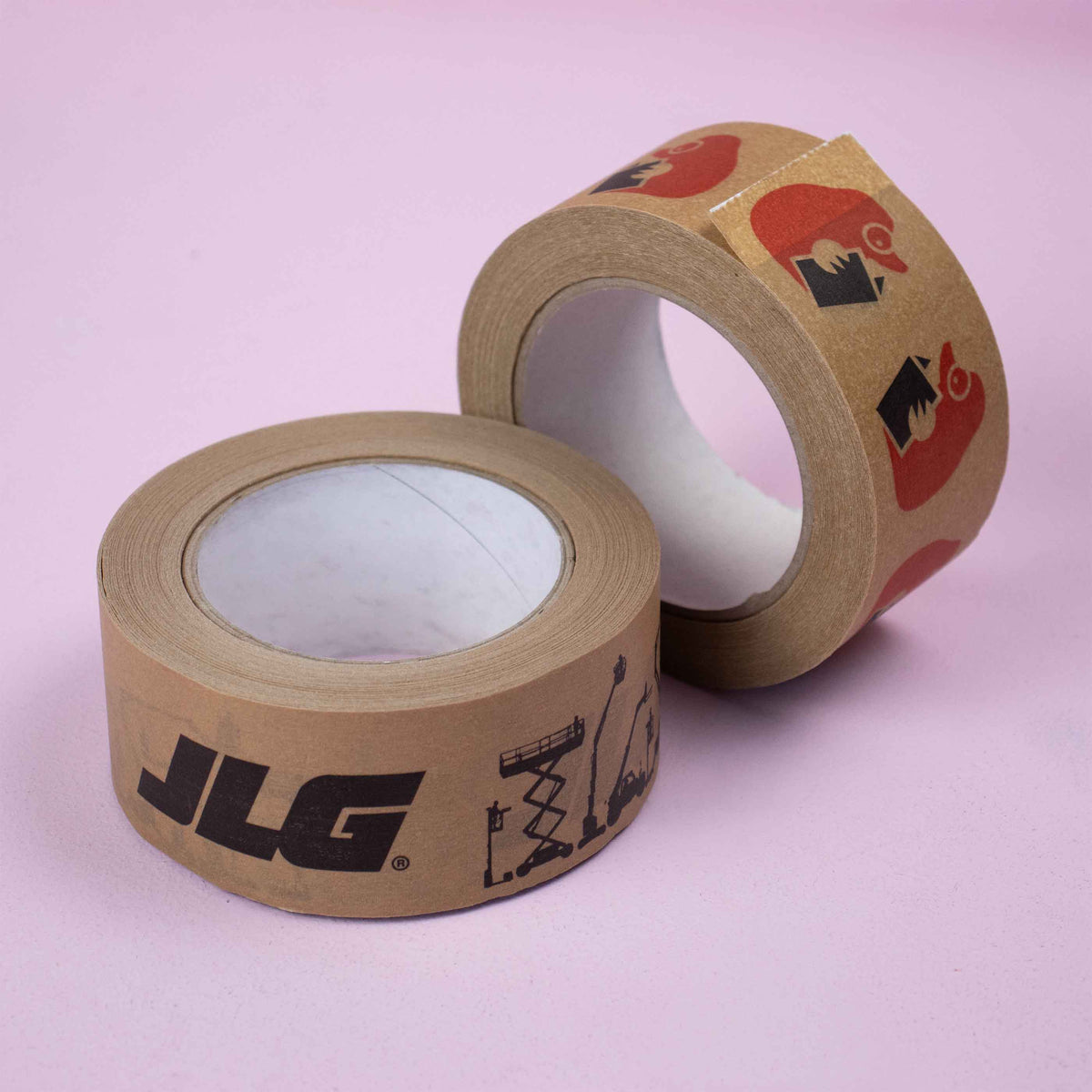 Kraft tape 2 kleuren bedrukt