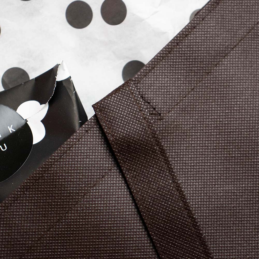 10x Shopper Bruin non woven 42x12x35cm