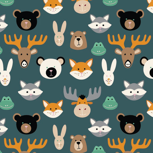 Inpakpapier Cozy Forest Faces 50cm x 200mtr