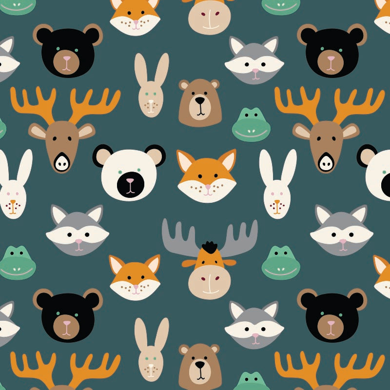 Inpakpapier Cozy Forest Faces 50cm x 200mtr