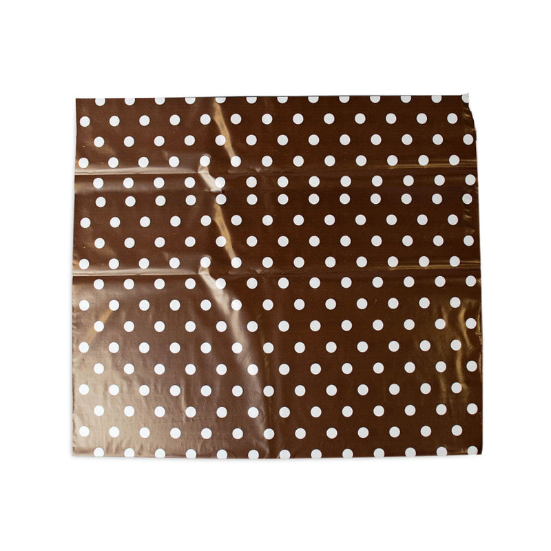 100x verzendzakken Dots brown Large