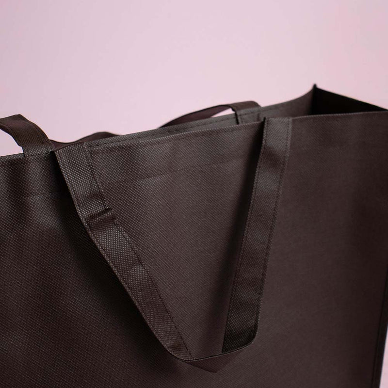 10x Shopper Bruin non woven 42x12x35cm