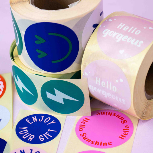 500x sticker 'Smiley' assorti 50mm
