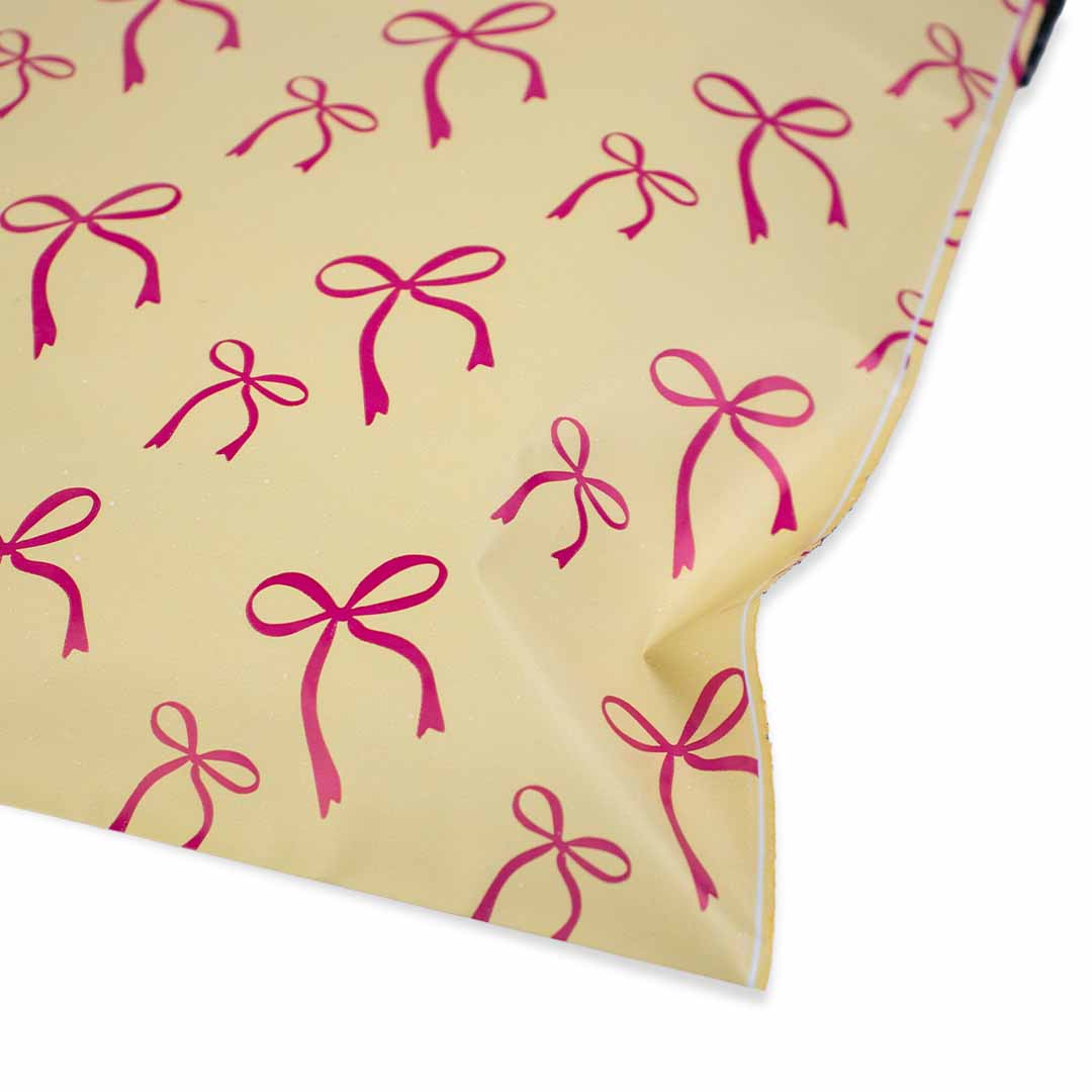 100x verzendzakken Bows Yellow Medium
