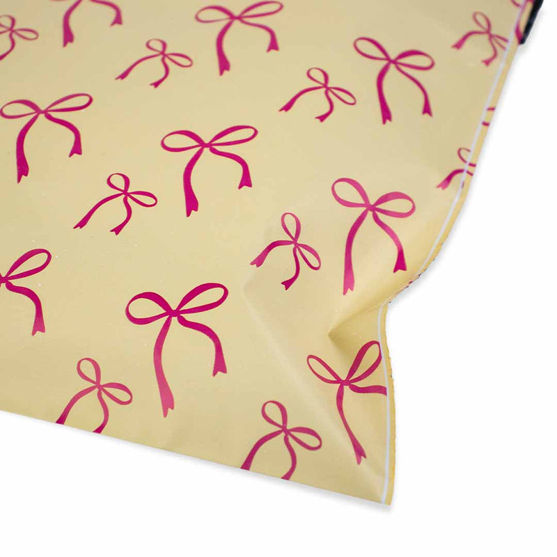 100x verzendzakken Bows Yellow Medium