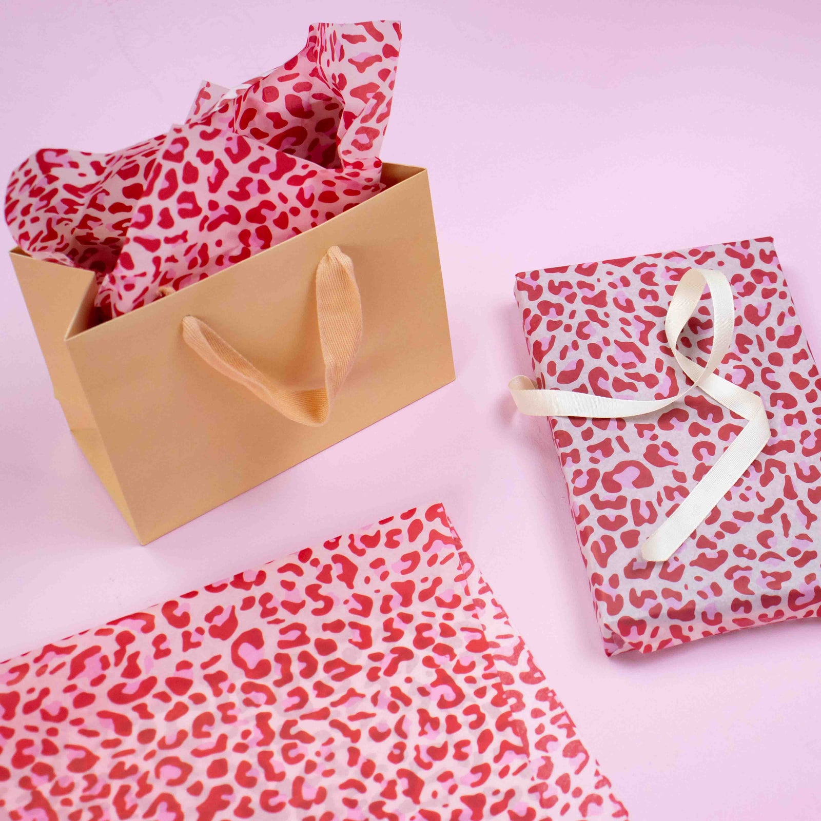 Vloeipapier 35x50cm Leopard Pink