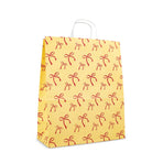 50x papieren tasjes Bows Yellow A3