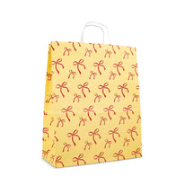 50x papieren tasjes Bows Yellow A3