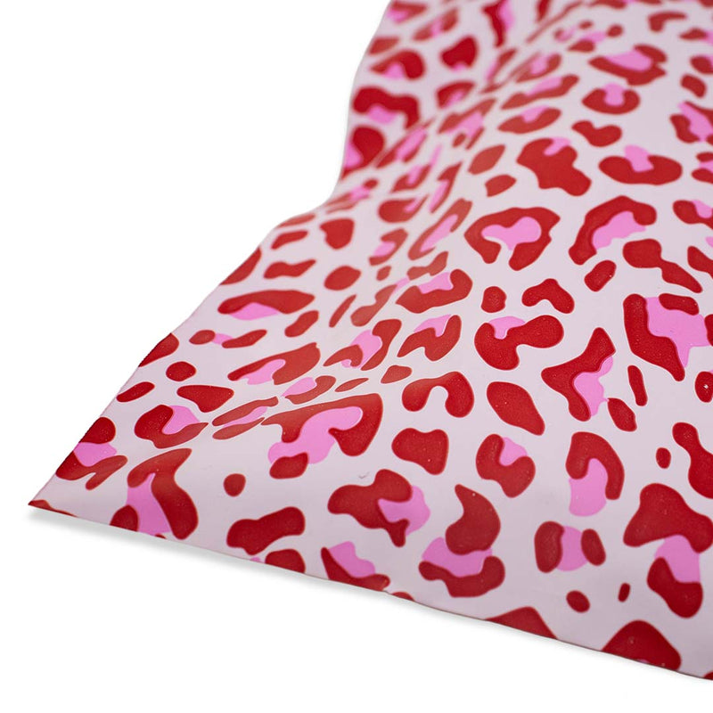 100x verzendzakken Leopard Pink XL