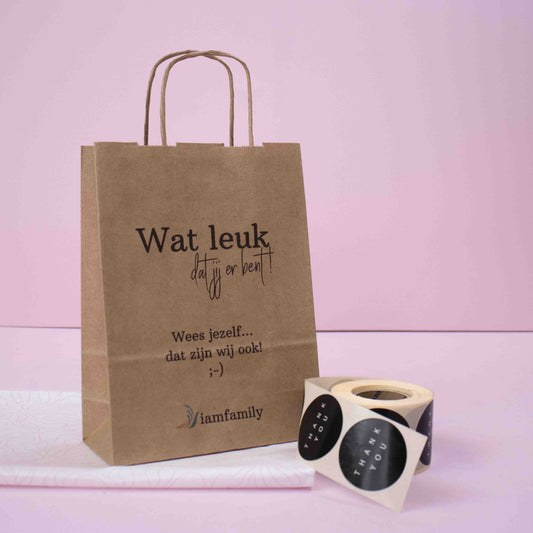 Papieren tassen A5 Bruin kraft bedrukken