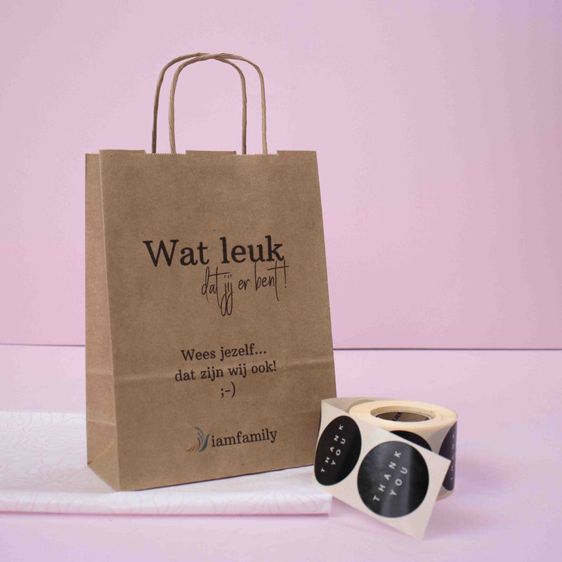 50x papieren tassen bruin kraft diverse formaten