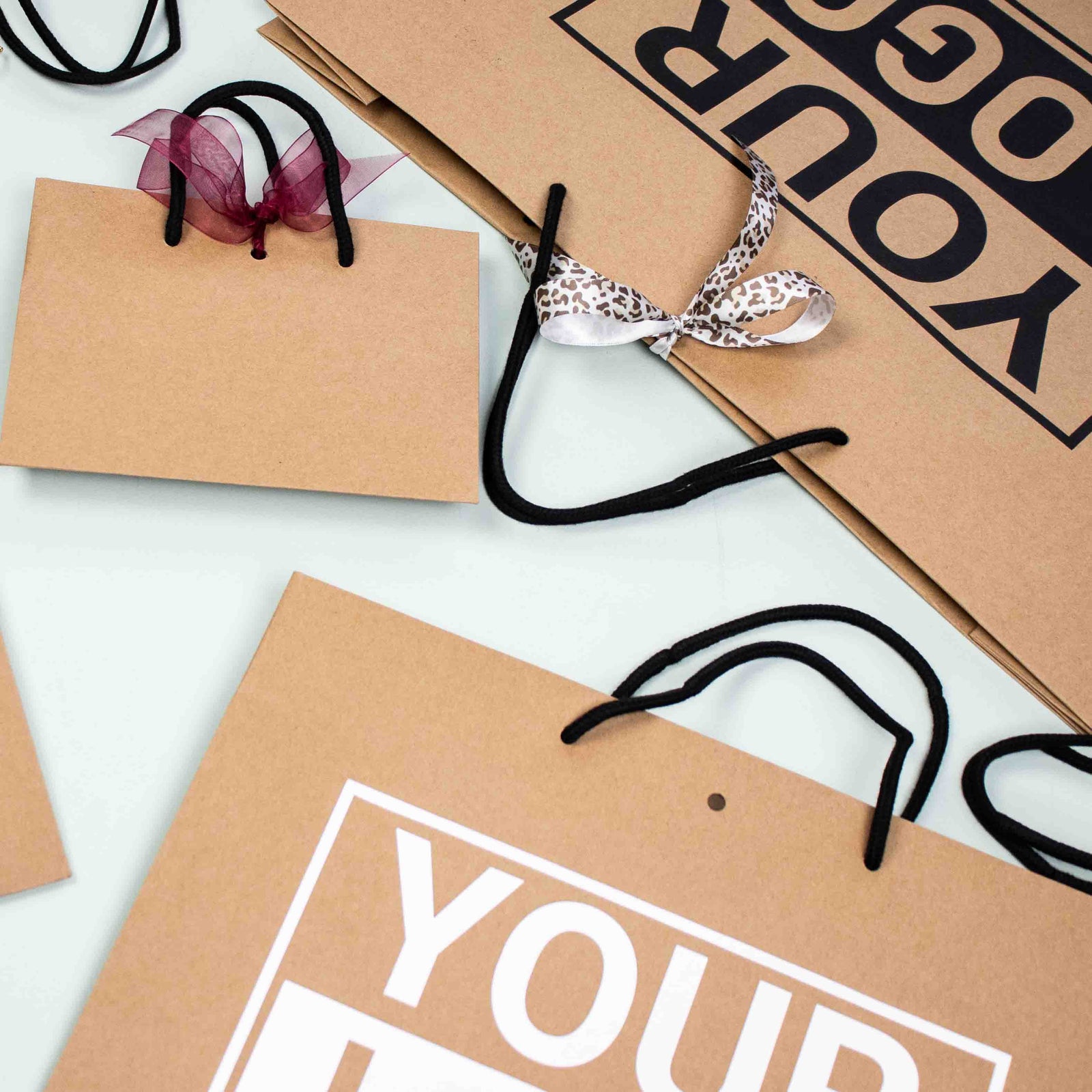10x cadeautasjes Bruin Extra groot