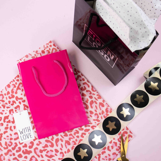 10x cadeautasjes Fuchsia Extra klein