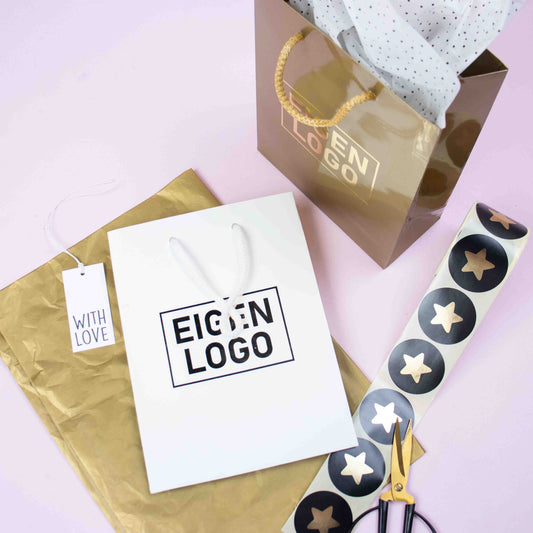 10x cadeautasjes Wit A3